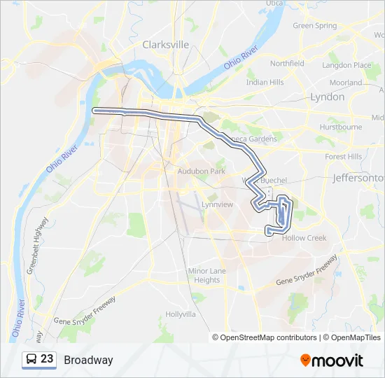 23 Bus Line Map