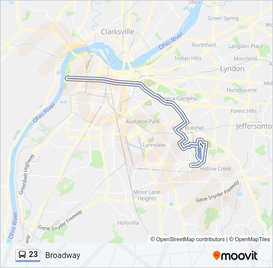 23 Bus Line Map