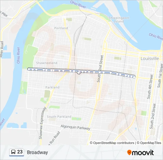 23 Bus Line Map