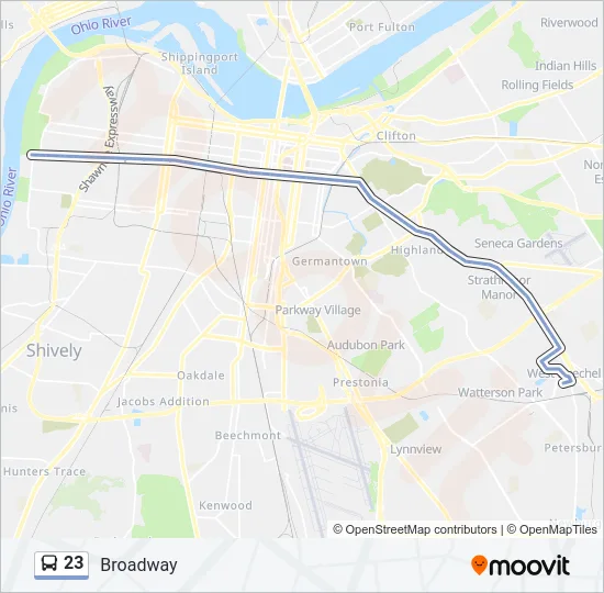 23 Bus Line Map