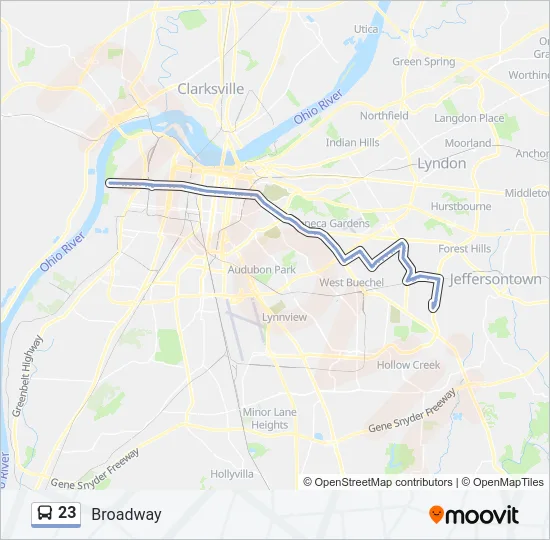 23 Bus Line Map