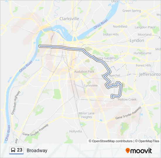 23 Bus Line Map