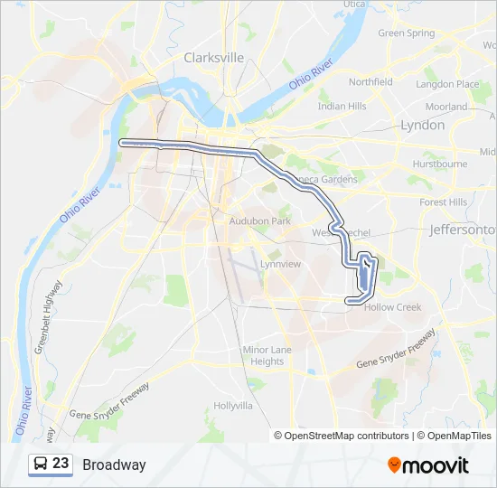 23 Bus Line Map