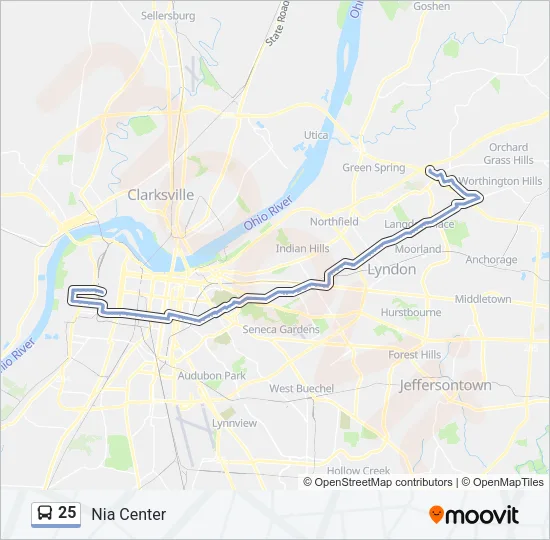 25 Bus Line Map