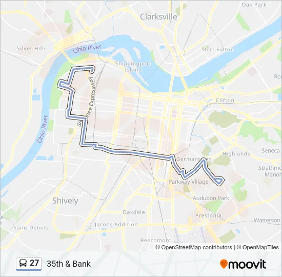 27 Bus Line Map