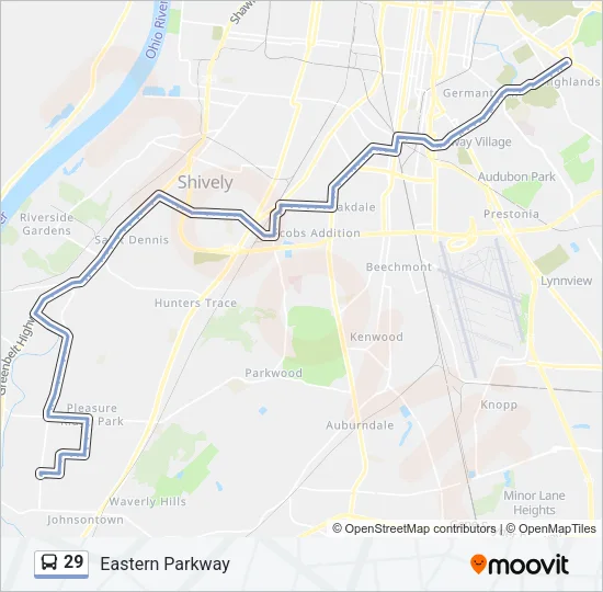 29 Bus Line Map