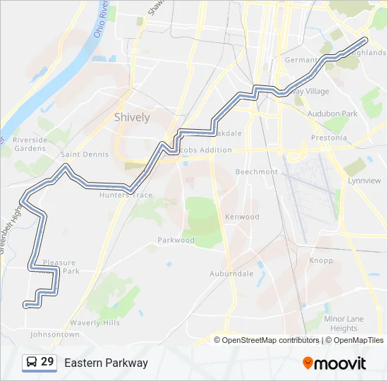 29 Bus Line Map