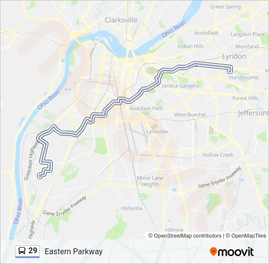 29 Bus Line Map