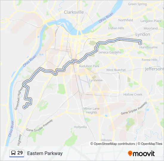 29 Bus Line Map