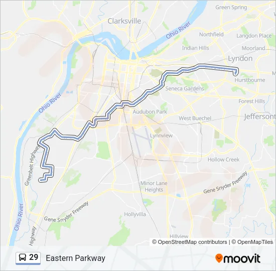 29 Bus Line Map