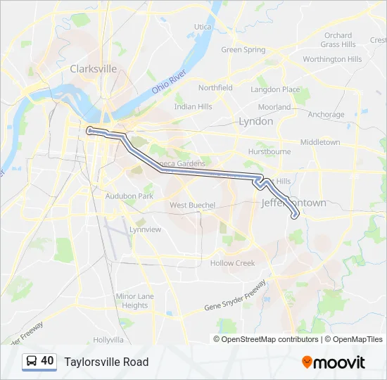 40 Bus Line Map