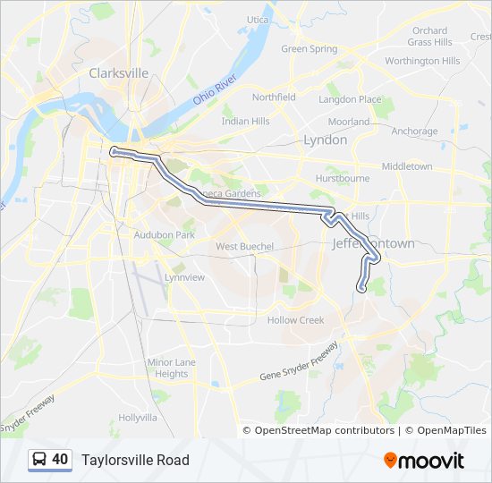 40 bus Line Map