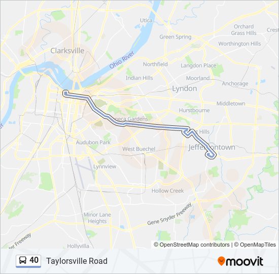40 bus Line Map