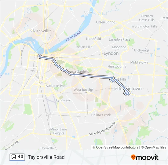 40 Bus Line Map