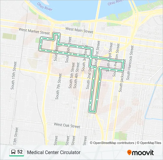 52 Bus Line Map