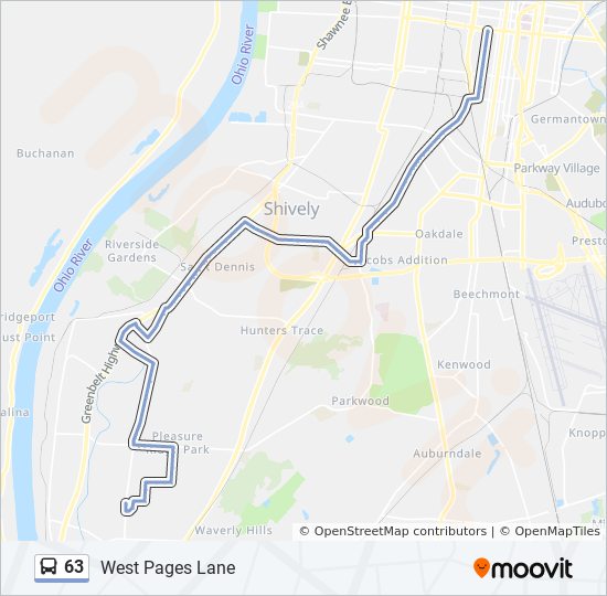 63 Bus Line Map