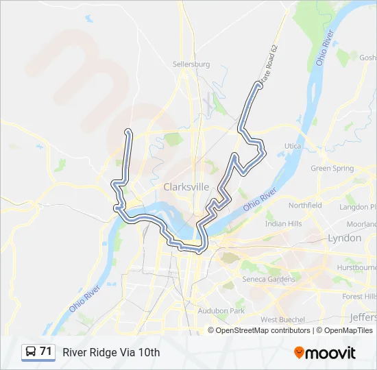 71 Bus Line Map