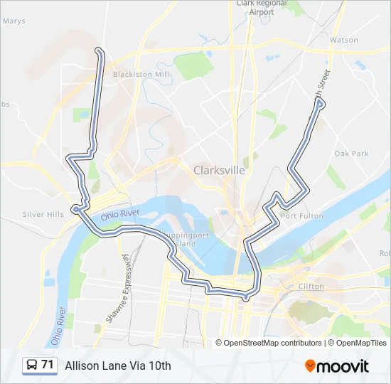 71 Bus Line Map