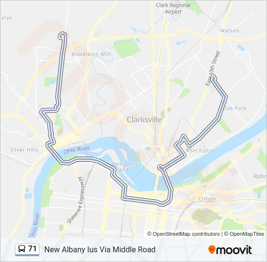 71 Bus Line Map
