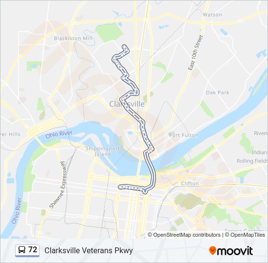 72 bus Line Map