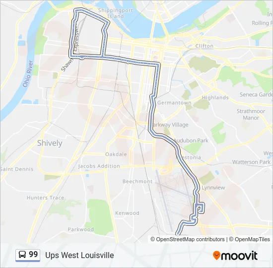 99 Bus Line Map
