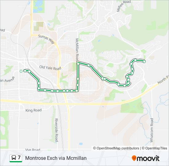 7 bus Line Map