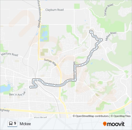 9 bus Line Map