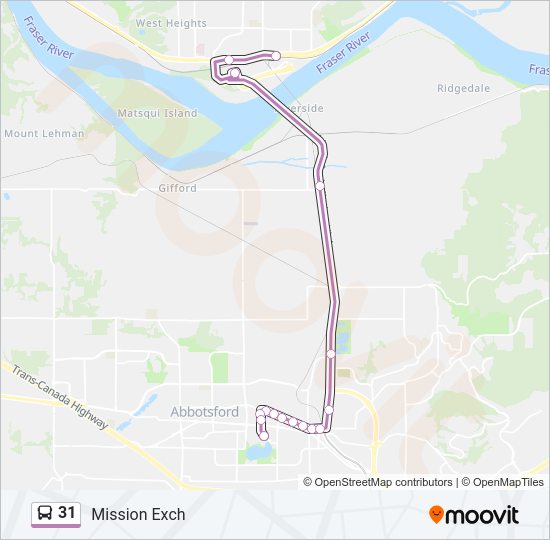 31 bus Line Map