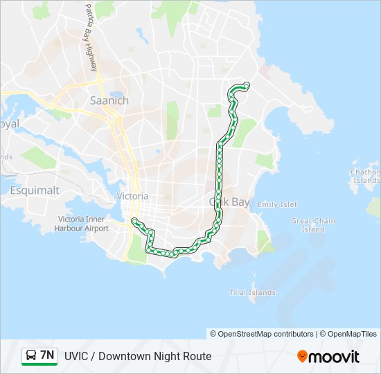 7N bus Line Map