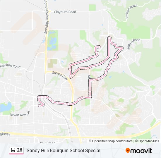 26 bus Line Map