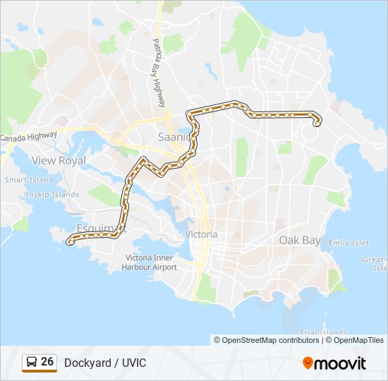 26 bus Line Map