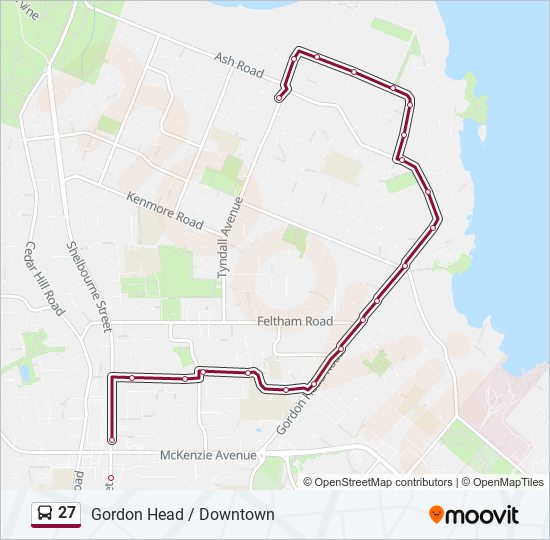 27 bus Line Map