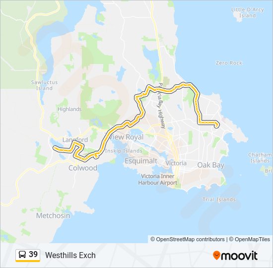 39 bus Line Map