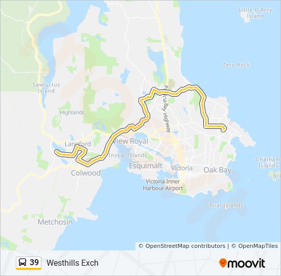 Plan de la ligne 39 de bus