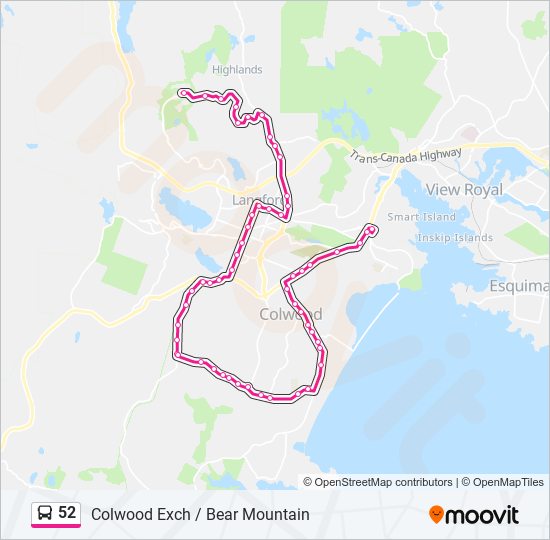 52 bus Line Map