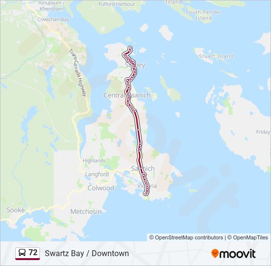 72 bus Line Map