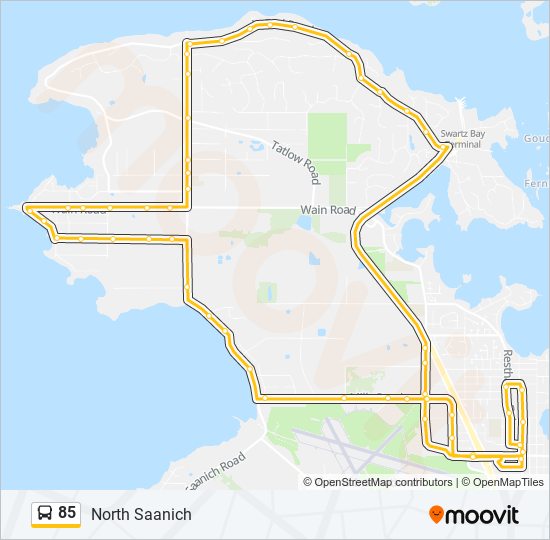 Plan de la ligne 85 de bus