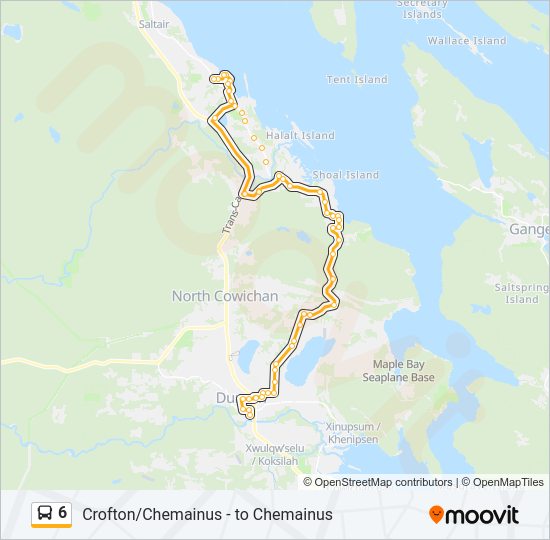 6 bus Line Map