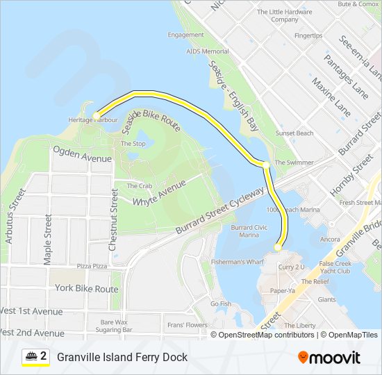 2 ferry Line Map