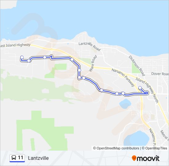 11 Bus Line Map