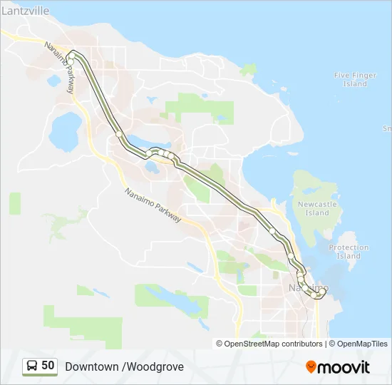 50 Bus Line Map