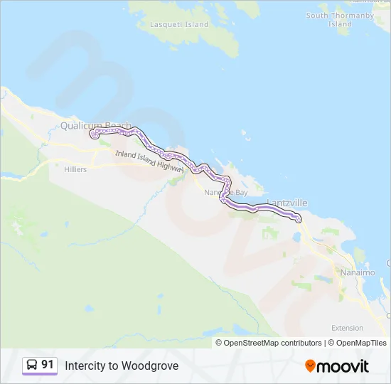 91 Bus Line Map
