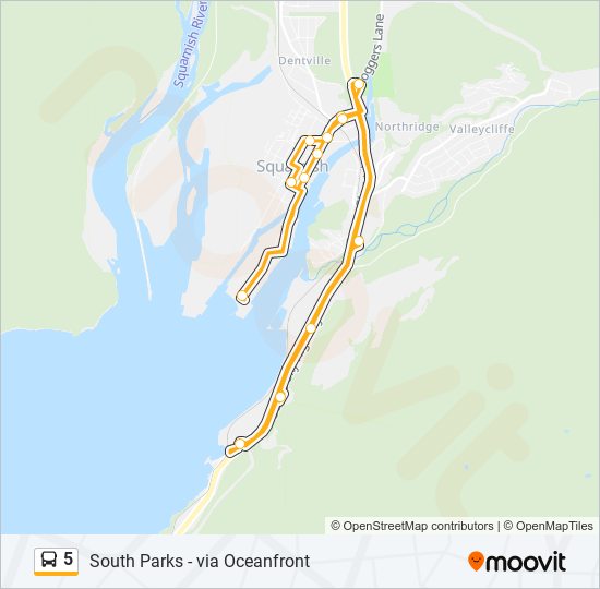 5 bus Line Map