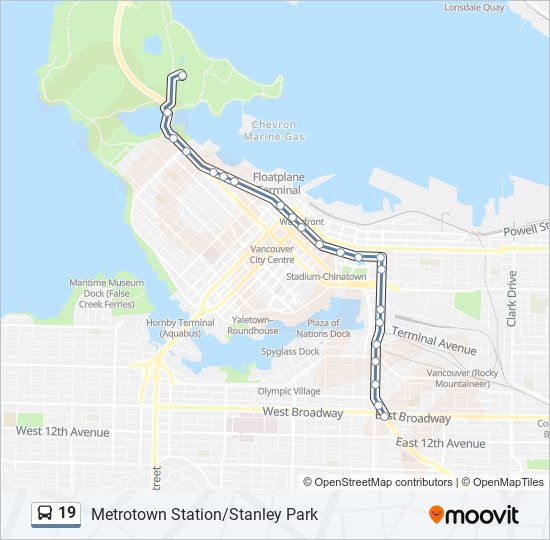 19 Bus Line Map