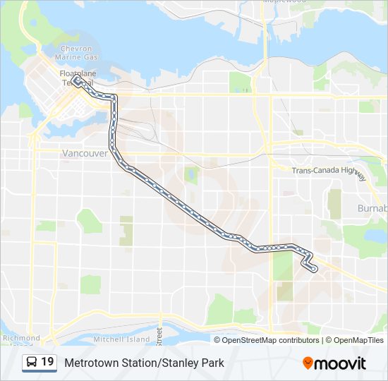 19 bus Line Map