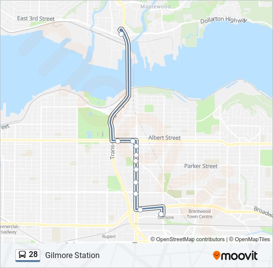 28 bus Line Map