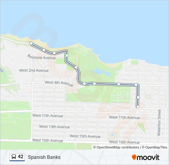 42 bus Line Map