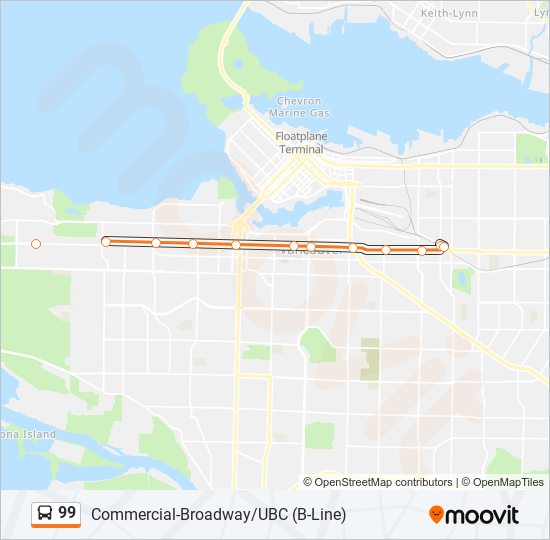 99 bus Line Map