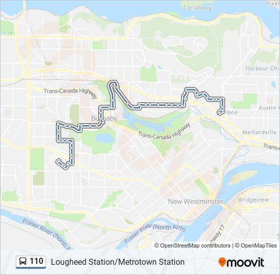 110 Route: Schedules, Stops & Maps - Metrotown Station (Updated)