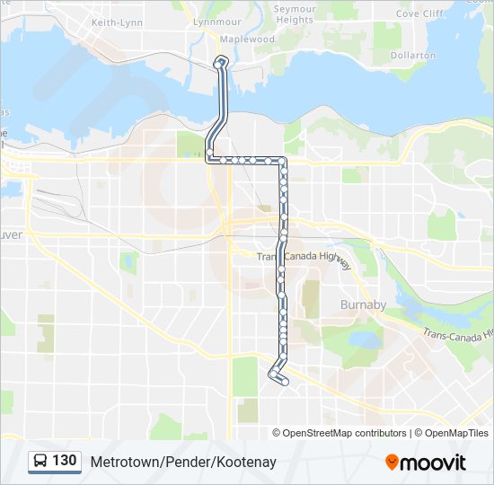 130 Bus Line Map